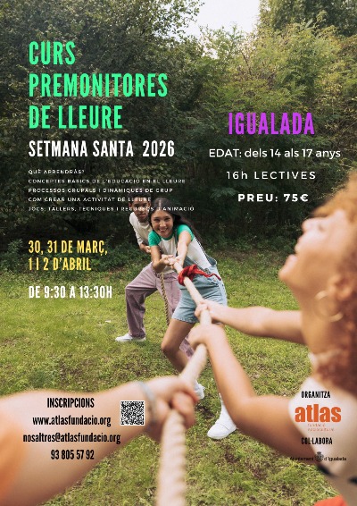 CURS DE PREMONITORES DE LLEURE SETMANA SANTA 2026
